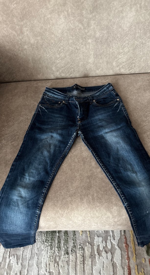 Lacivert Kadın Denim Dar Kesim Pantolon - Görsel 2