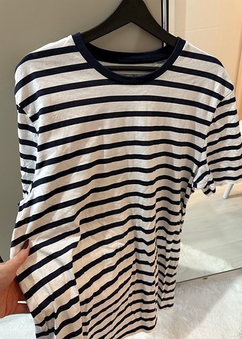 Çizgili Pamuklu Hamile Tişörtü - Görsel 2