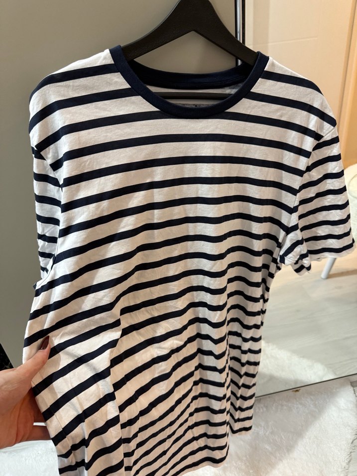 Çizgili Pamuklu Hamile Tişörtü - Görsel 2