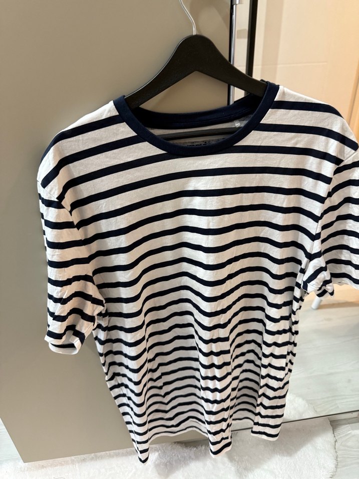 Çizgili Pamuklu Hamile Tişörtü - Görsel 3