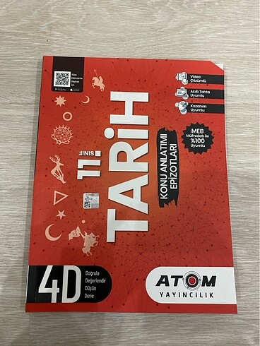 11. SINIF TARİH TEST KİTABI ATOM YAYINCILIK