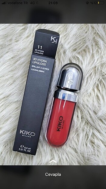  Beden Kiko gloss-renklerine fotolardan bakabilirsiniz