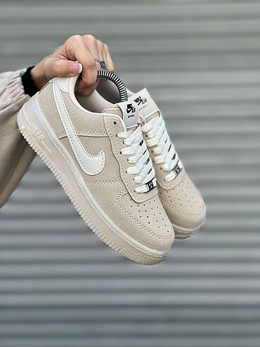 Nike airforce bej süet tam kalıp-rüzgar