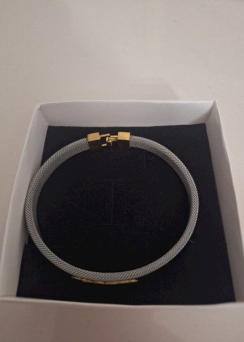 Elastik Gri Minimalist erkek Bileklik - Görsel 4