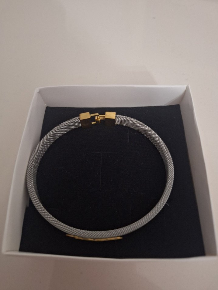 Elastik Gri Minimalist erkek Bileklik - Görsel 4