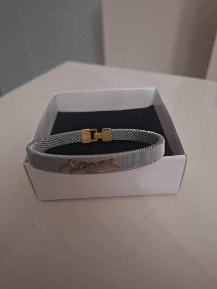Elastik Gri Minimalist erkek Bileklik - Görsel 5
