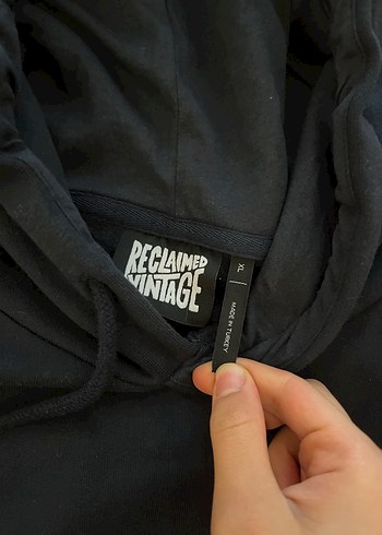 xl Beden Stranger Things Kapüşonlu lacivert Sweatshirt
