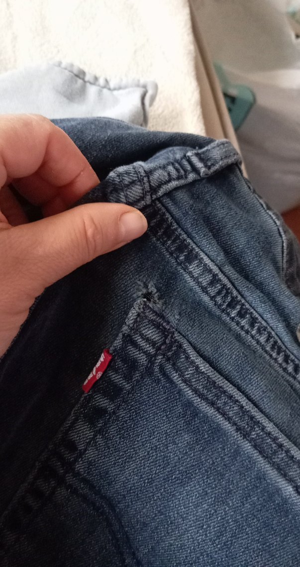 Kadın Mavi Bol Kesim Midi Kot Pantolon - Görsel 2