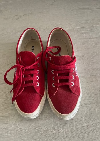 Superga Superga Kadın Kırmızı Süet Spor Ayakkabı