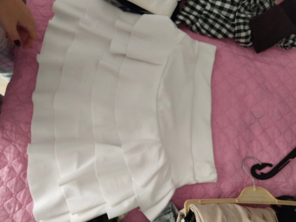 Beyaz Fırfırlı Midi Hamile Eteği - Görsel 2