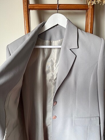 xl Beden gri Renk Blazer ceket