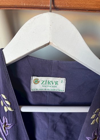 Nakışlı Mor Uzun Kadın Sabahlık - Görsel 9