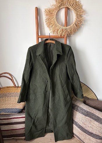 American Vintage Haki Keten Uzun Kaban