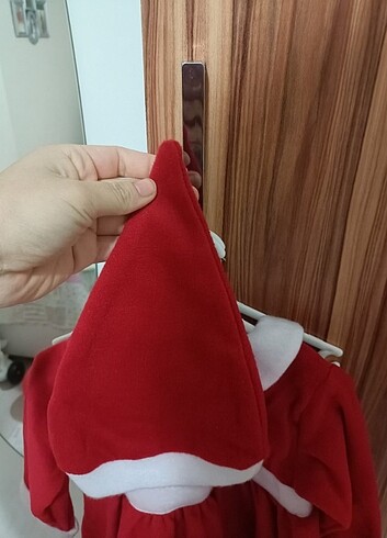 18-24 Ay Beden kırmızı Renk Noel Elbise