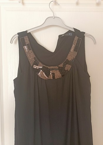 xl Beden Siyah Midi Elbise