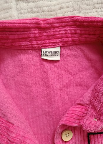 Pembe Nakışlı kız Çocuk Gömlek - Görsel 4