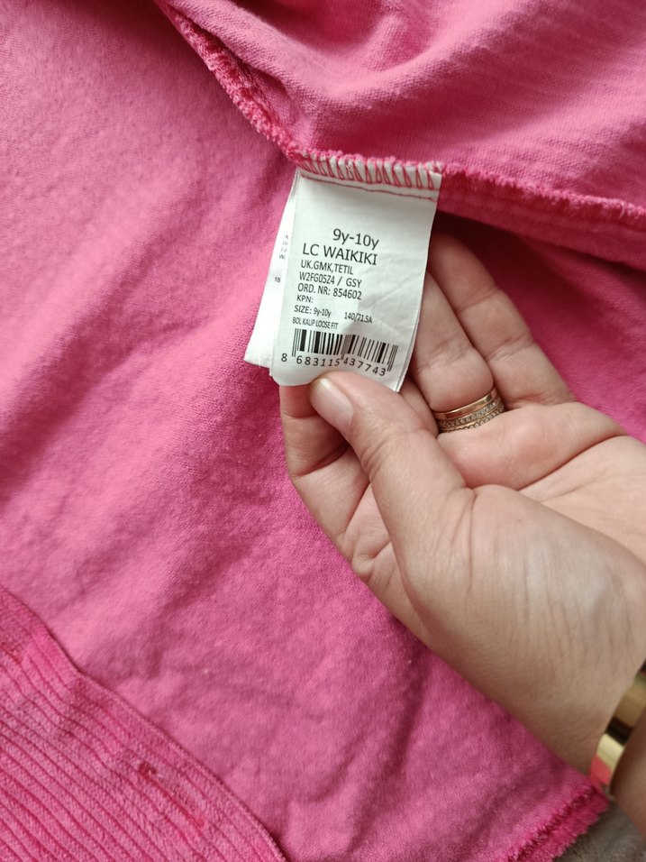 Pembe Nakışlı kız Çocuk Gömlek - Görsel 5