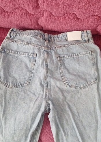 LC Waikiki Düğmeli Gri Mavi Rahat Kesim Kot Pantolon