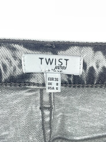 36 Beden gri Renk Twist Jean / Kot %70 İndirimli.