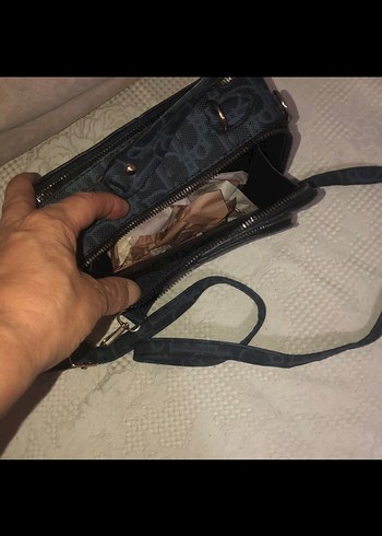 Gri Baskılı Kadın Omuz Çantası - Görsel 3