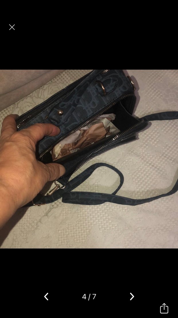 Gri Baskılı Kadın Omuz Çantası - Görsel 3