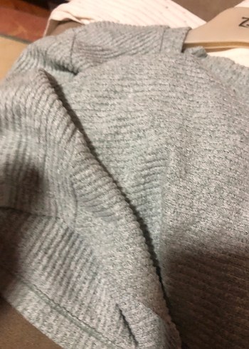 Gri Örgü Kadın Kazak Uzun Kollu - Görsel 8