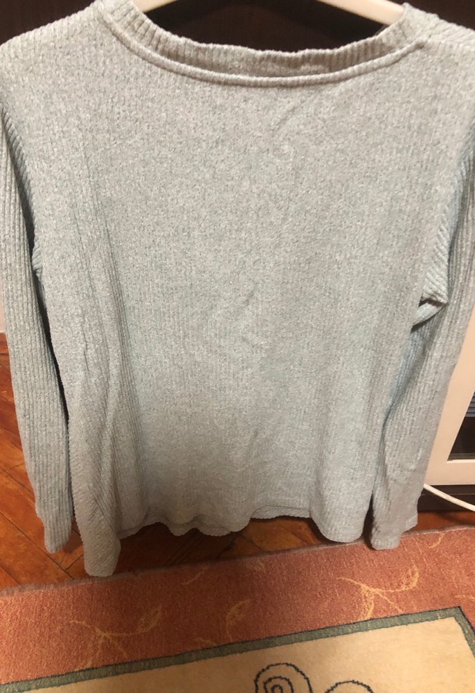 Gri Örgü Kadın Kazak Uzun Kollu - Görsel 3