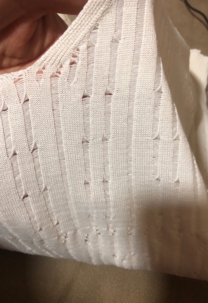 Beyaz V Yaka Kadın Triko Kazak - Görsel 5