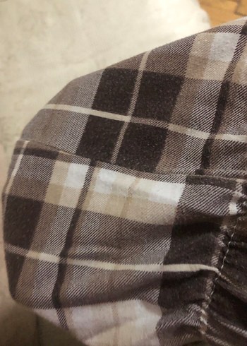 Kadın Bej Gri Ekose Kumaş Pantolon - Görsel 5