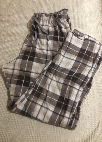 Kadın Bej Gri Ekose Kumaş Pantolon - Görsel 2