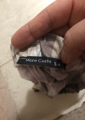 Kadın Bej Gri Ekose Kumaş Pantolon - Görsel 4