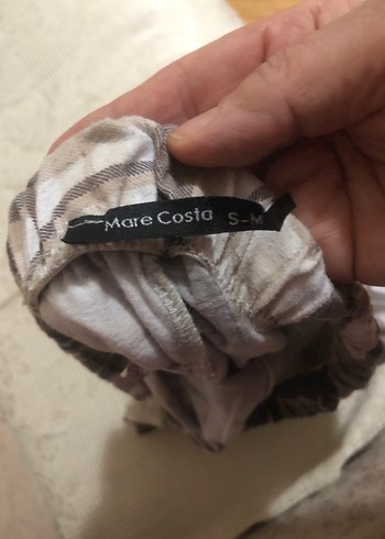 Kadın Bej Gri Ekose Kumaş Pantolon - Görsel 3