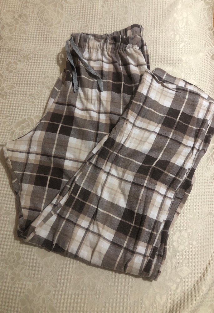 Kadın Bej Gri Ekose Kumaş Pantolon - Görsel 2