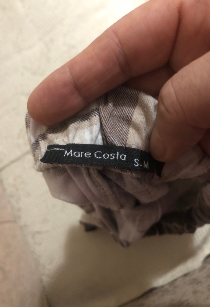 Kadın Bej Gri Ekose Kumaş Pantolon - Görsel 4