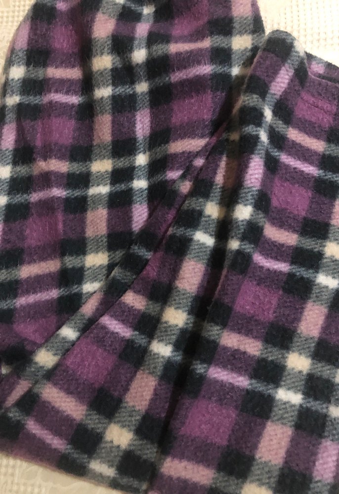 Mor Ekoseli Kadın polar pijama - Görsel 2