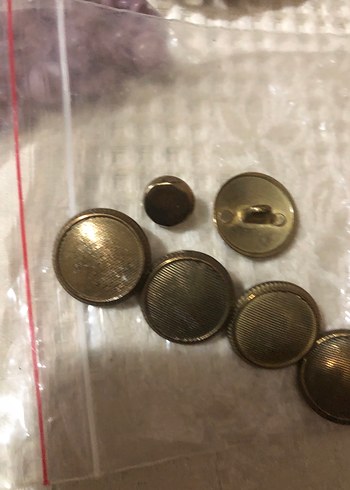 Vintage bakır Renkli Düğmeler - Görsel 2