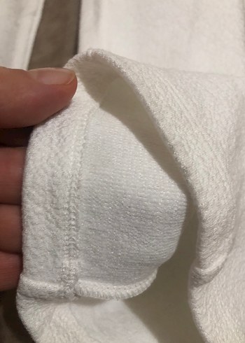 Beyaz Keten Midi Kadın Kumaş Pantolon - Görsel 3