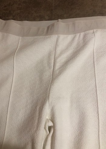 Beyaz Keten Midi Kadın Kumaş Pantolon - Görsel 6