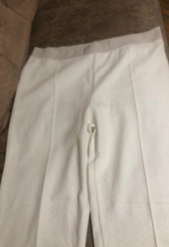 Beyaz Keten Midi Kadın Kumaş Pantolon - Görsel 5