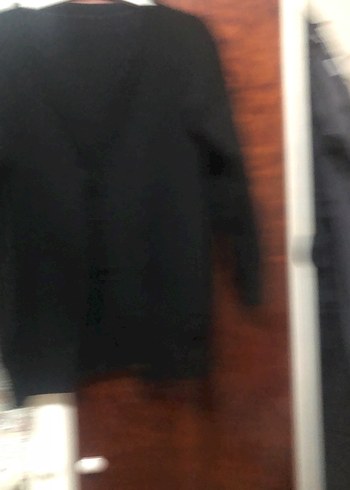 Düğmeli Siyah Midi Kadın Hırka - Görsel 3