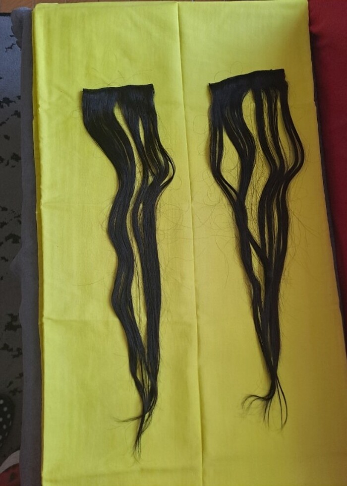 Gerçek saç çıtçıtlı koyu kahverengi  - Görsel 2