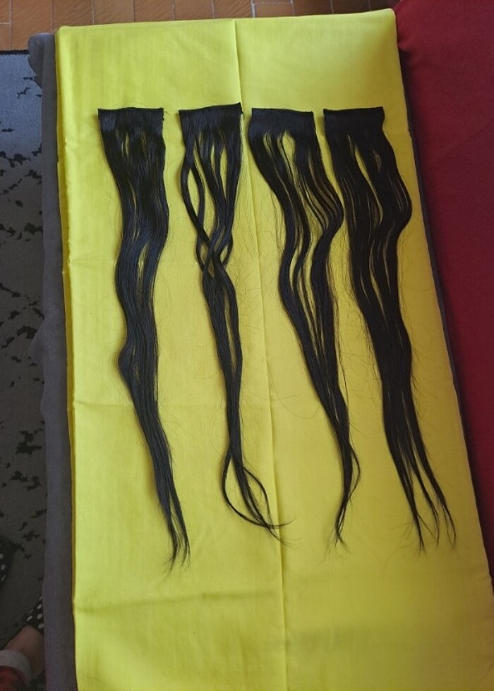 Gerçek saç çıtçıtlı koyu kahverengi  - Görsel 3