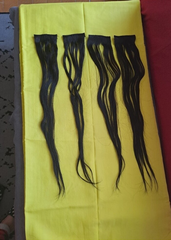 Gerçek saç çıtçıtlı koyu kahverengi  - Görsel 4