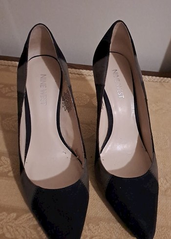 NINE WEST Kadın Siyah Süet Tokalı Stiletto - Görsel 2
