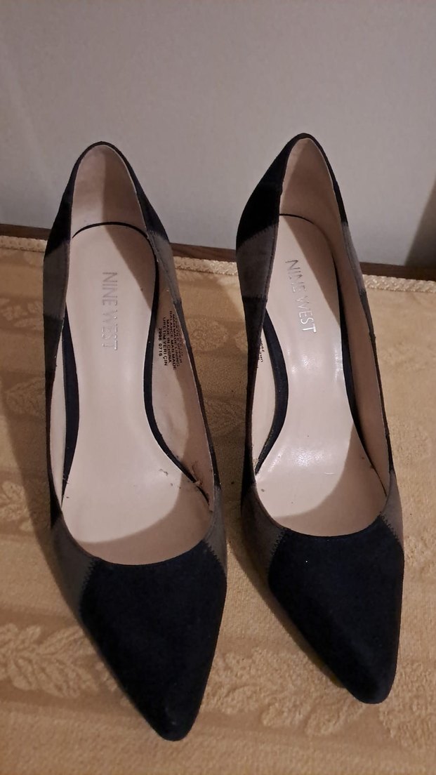 NINE WEST Kadın Siyah Süet Tokalı Stiletto - Görsel 2