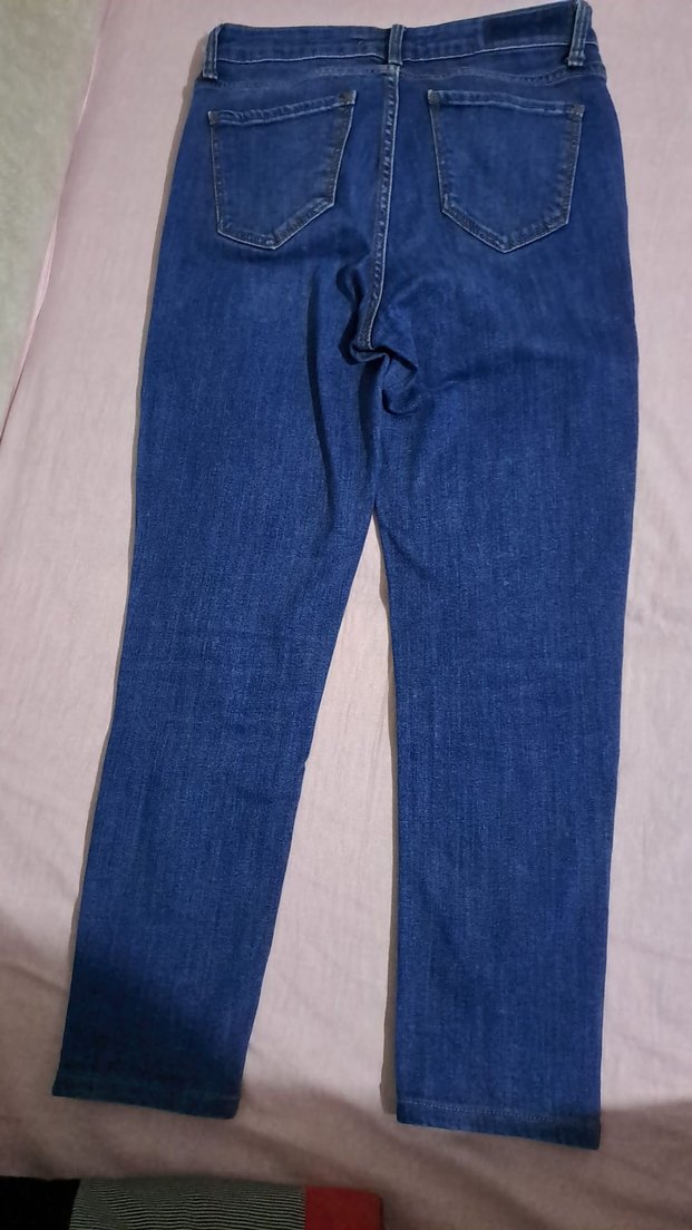 Kadın Lacivert Regular Fit Midi Kot Pantolon - Görsel 2