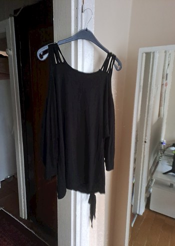 Diğer Siyah Strappy Kadın Bluz