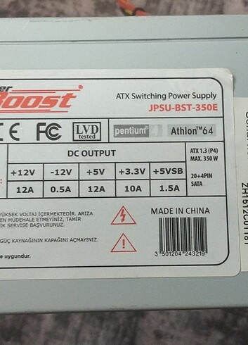 Bosst marka powersuply 