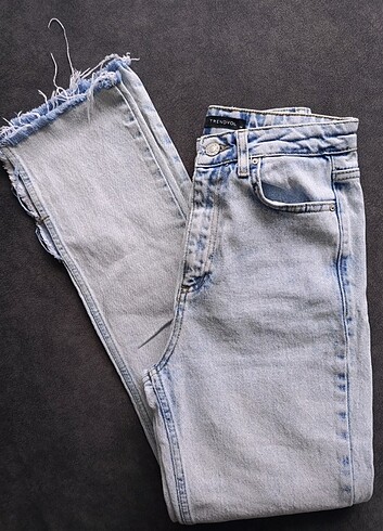 34 Beden mavi Renk Trendyolmilla flare jean 