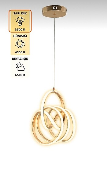  Beden çeşitli Renk MODERN LED AVİZE